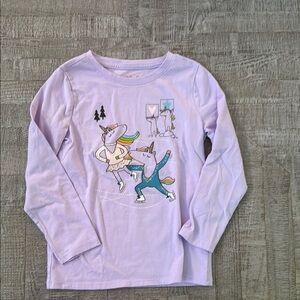 Unicorn Dance Party Kids Shirt - Purple